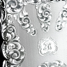 Load image into Gallery viewer, Antique Victorian Solid Silver Card Case Exquisite Engravings - 1844
