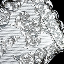 Load image into Gallery viewer, Antique Victorian Solid Silver Card Case Exquisite Engravings - 1844
