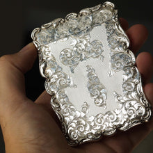 Load image into Gallery viewer, Antique Victorian Solid Silver Card Case Exquisite Engravings - 1844
