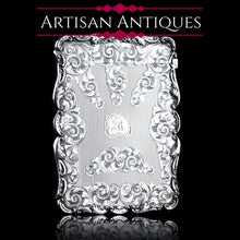 Load image into Gallery viewer, Antique Victorian Solid Silver Card Case Exquisite Engravings - 1844
