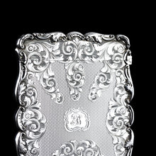Load image into Gallery viewer, Antique Victorian Solid Silver Card Case Exquisite Engravings - 1844
