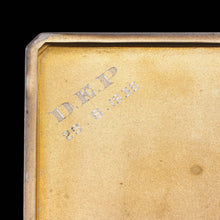 Load image into Gallery viewer, Sterling Silver Cigarette Case with Blue Sunburst Enamel Guilloche - A E Poston &amp; Co Ltd 1937
