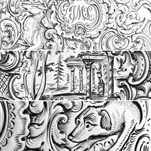 Load image into Gallery viewer, Antique Silver Snuff Box - Marvellous Hunting Forest Scene Engraving, Charles Rawlings &amp; William Summers 1837
