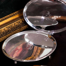 Load image into Gallery viewer, Antique Georgian Solid Sterling Silver Salver Pair in Neoclassical Design - London 1781
