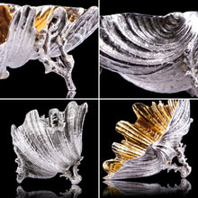 Load image into Gallery viewer, Magnificent Antique Victorian Solid Silver Salt/Butter Dish, Cast Shell Giant Clam Design - Stephen Smith 1876

