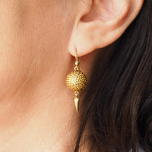 Load image into Gallery viewer, Majestic Pair of Antique Victorian 18ct Gold Earrings Etruscan Style - c.1880
