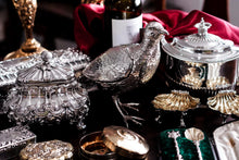 Load image into Gallery viewer, Antique Solid Silver Gilt Table Snuff Box, Rococo Motif and Meleager Boar Head Scene - 18th c.
