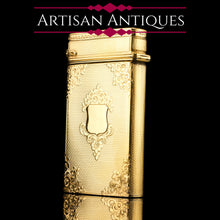 Load image into Gallery viewer, A Majestic &amp; Heavy Antique Victorian Sterling Silver Gilt Cigar/Cheroot Case - London 1850
