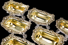 Load image into Gallery viewer, Magnificent Antique Georgian Solid Silver Salt Cellars Set of 6 Regency Design - Younge S &amp; C &amp; Co 1814/16
