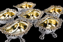 Load image into Gallery viewer, Magnificent Antique Georgian Solid Silver Salt Cellars Set of 6 Regency Design - Younge S &amp; C &amp; Co 1814/16
