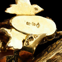 Load image into Gallery viewer, Sterling Silver Gilt Salt and Pepper Shakers in the form of Fish/Dolphin
