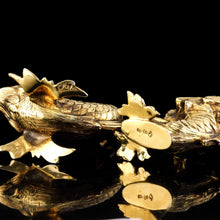 Load image into Gallery viewer, Sterling Silver Gilt Salt and Pepper Shakers in the form of Fish/Dolphin
