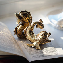 Load image into Gallery viewer, Sterling Silver Gilt Salt and Pepper Shakers in the form of Fish/Dolphin

