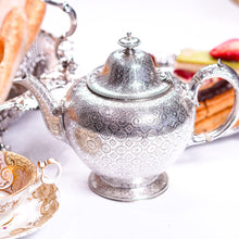 Load image into Gallery viewer, Antique Victorian Solid Silver Teapot with Rare Dotted Pattern - Barnards 1863
