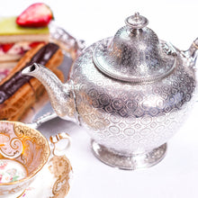 Load image into Gallery viewer, Antique Victorian Solid Silver Teapot with Rare Dotted Pattern - Barnards 1863
