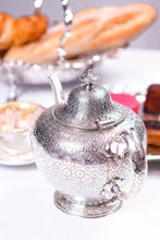 Load image into Gallery viewer, Antique Victorian Solid Silver Teapot with Rare Dotted Pattern - Barnards 1863
