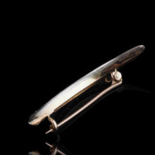 Load image into Gallery viewer, Antique Victorian Diamond Brooch Crescent 14K Gold - c.1890
