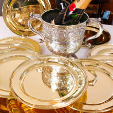 Load image into Gallery viewer, Antique Georgian Irish Solid Silver Large (1kg+) Two Handled Cup/Wine Cooler with Beautiful Floral Chasing - Dublin 1726
