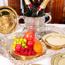 Load image into Gallery viewer, Antique Georgian Irish Solid Silver Large (1kg+) Two Handled Cup/Wine Cooler with Beautiful Floral Chasing - Dublin 1726
