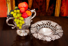 Load image into Gallery viewer, A Rare Antique Georgian Solid Silver Tazza Bowl with Cast Harvest Decorations - Charles Reily &amp; George Storer 1835
