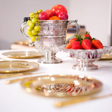 Load image into Gallery viewer, Antique Georgian Irish Solid Silver Large (1kg+) Two Handled Cup/Wine Cooler with Beautiful Floral Chasing - Dublin 1726
