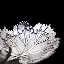 Load image into Gallery viewer, A Georgian Solid Silver Tea Caddy Spoon in Grape Leaf Form - Taylor &amp; Perry 1834 - Artisan Antiques
