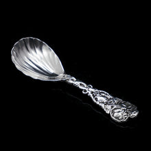 Load image into Gallery viewer, Antique Georgian Solid Silver Tea Caddy Spoon with Cast Vine Handle - 1823 - Artisan Antiques
