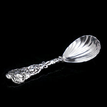Load image into Gallery viewer, Antique Georgian Solid Silver Tea Caddy Spoon with Cast Vine Handle - 1823 - Artisan Antiques
