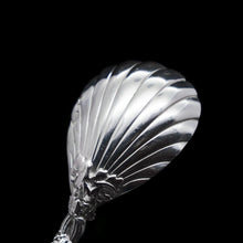 Load image into Gallery viewer, Antique Georgian Solid Silver Tea Caddy Spoon with Cast Vine Handle - 1823 - Artisan Antiques
