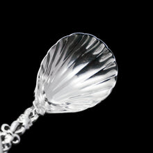 Load image into Gallery viewer, Antique Georgian Solid Silver Tea Caddy Spoon with Cast Vine Handle - 1823 - Artisan Antiques
