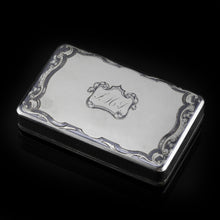 Load image into Gallery viewer, Antique Imperial Russian Silver Niello Snuff Box Naval Ship Battle Scene - T.Botkov 1855
