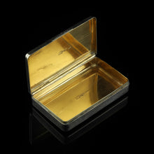 Load image into Gallery viewer, Antique Imperial Russian Silver Niello Snuff Box Naval Ship Battle Scene - T.Botkov 1855
