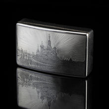 Load image into Gallery viewer, Antique Imperial Russian Silver Niello Snuff Box Kremlin Scene - Vasili Semenov 1863
