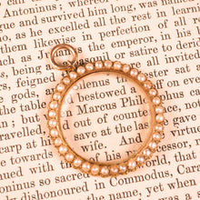 Load image into Gallery viewer, Antique Victorian 15K Gold Photo Locket Pendant with Cluster Seed Pearl Border - c.1890s
