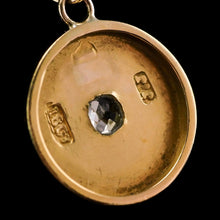 Load image into Gallery viewer, Antique Victorian Necklace 18K Gold Diamond Star Pendant &amp; Chain c.1900
