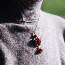 Load image into Gallery viewer, Magnificent Antique Victorian 18ct Gold Garnet Cabochon Necklace - c.1840
