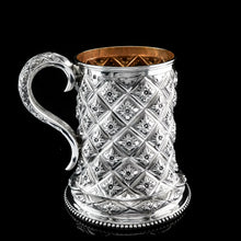 Load image into Gallery viewer, A Very Large Antique Victorian Solid Silver Tankard Abercorn/Pineapple Design - Daniel &amp; Charles Houle 1865
