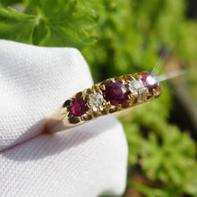 Load image into Gallery viewer, Antique 18K Gold Ruby &amp; Diamond Ring c.1900
