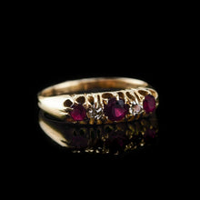 Load image into Gallery viewer, Antique 18K Gold Ruby &amp; Diamond Ring c.1900
