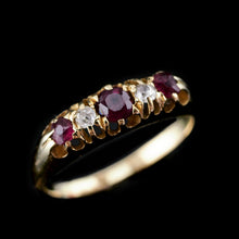 Load image into Gallery viewer, Antique 18K Gold Ruby &amp; Diamond Ring c.1900
