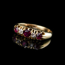 Load image into Gallery viewer, Antique 18K Gold Ruby &amp; Diamond Ring c.1900
