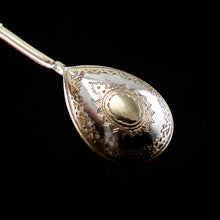 Load image into Gallery viewer, Antique Imperial Russian Solid Silver Spoons, Parcel Gilt - Moscow c.1890
