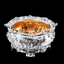 Load image into Gallery viewer, A Magnificent Antique Victorian Solid Silver Bowl Profusely Chased - John Edward Terrey 1844
