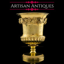 Load image into Gallery viewer, A Magnificent English Georgian Silver Gilt Cup/Goblet/Trophy (Over 1 kg)- William Eaton 1819
