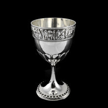 Load image into Gallery viewer, Antique Solid Silver Goblet/Cup with Roman Frieze - Elkington &amp; Co 1902

