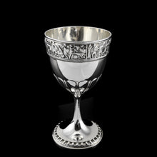 Load image into Gallery viewer, Antique Solid Silver Goblet/Cup with Roman Frieze - Elkington &amp; Co 1902
