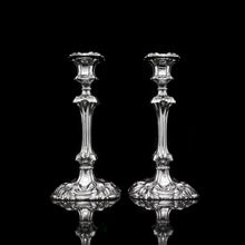 Load image into Gallery viewer, A Marvellous Pair of Sterling Silver Georgian Candlesticks - Henry Wilkinson &amp; Co 1837 - Artisan Antiques
