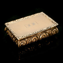 Load image into Gallery viewer, Antique English Georgian Silver Gilt Table Snuff Box - Thomas Shaw 1828 - Artisan Antiques
