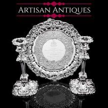 Load image into Gallery viewer, A Magnificent Georgian Sterling Silver Tray/Salver with Military Lieutenant Interest - James Fray 1833 - Artisan Antiques
