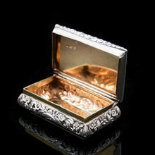 Load image into Gallery viewer, Antique English Solid Silver Snuff Box - Joseph Willmore 1844 - Artisan Antiques
